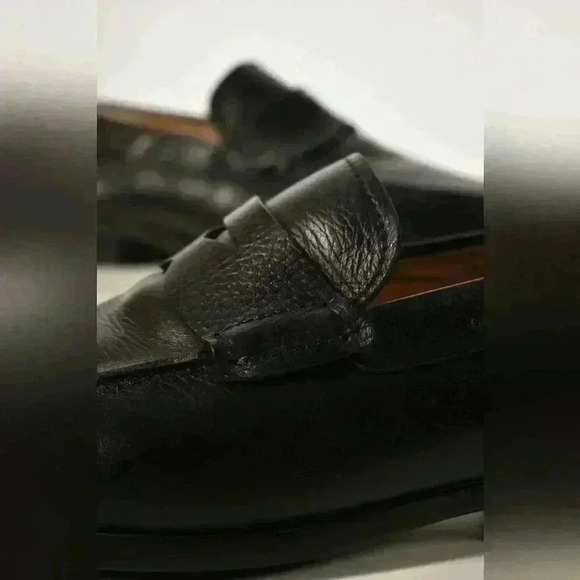 TOD'S BLACK CALFSKIN LEATHER GOMMINO PENNY LOAFER SLIP ON  10US ITALY - Picture 6 of 10